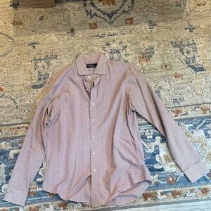 Ralph Lauren Men's Red and White Checkered Shirt